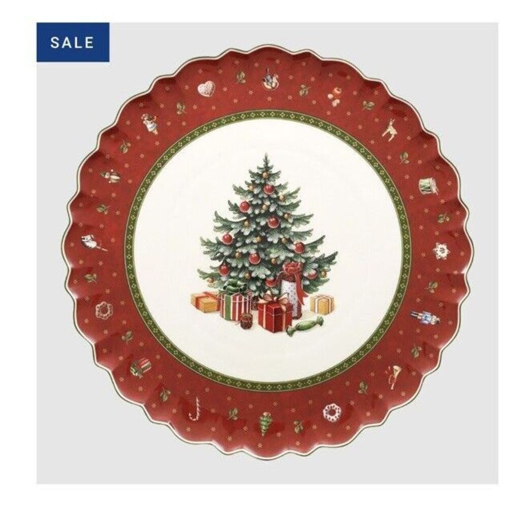 Villeroy & Boch Toy's Delight Large Cake Plate 33cm 14-8585-2200 Christmas